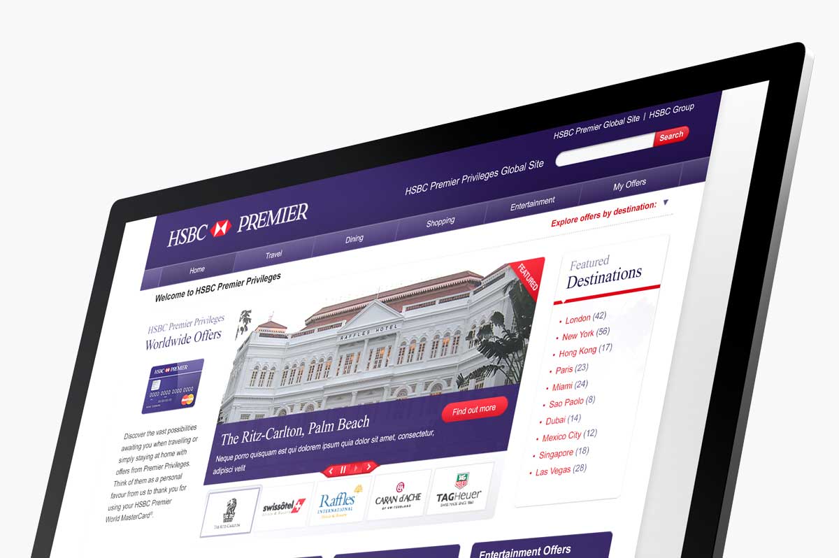 HSBC Premier Privileges Website