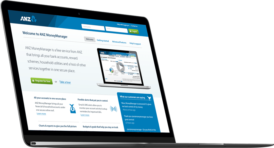 A design concept for ANZ MoneyManager