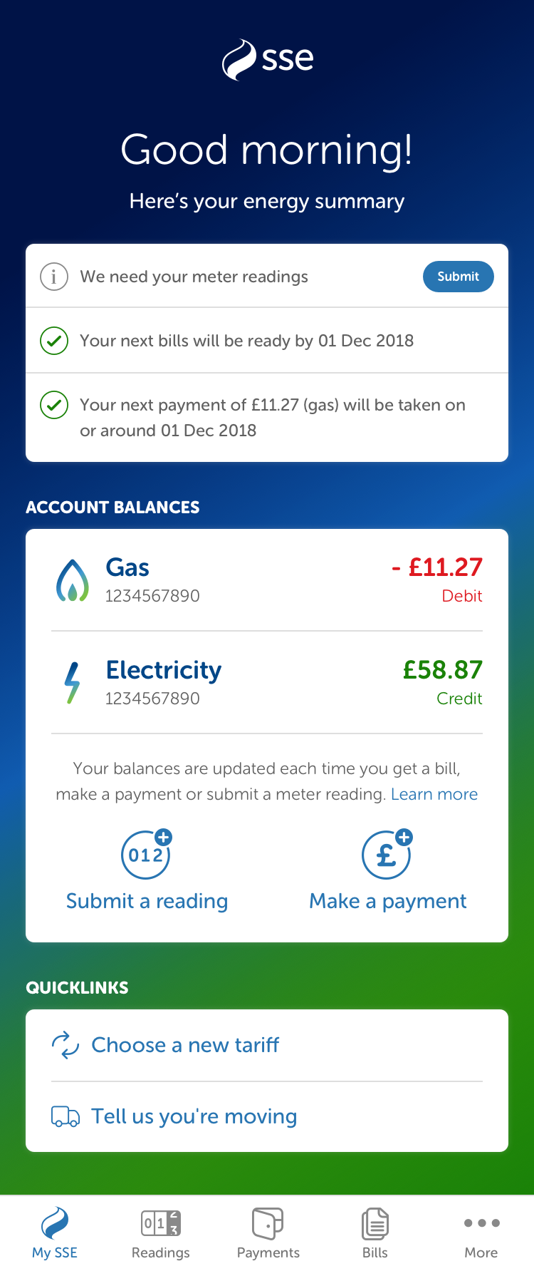 Dashboard functionality
